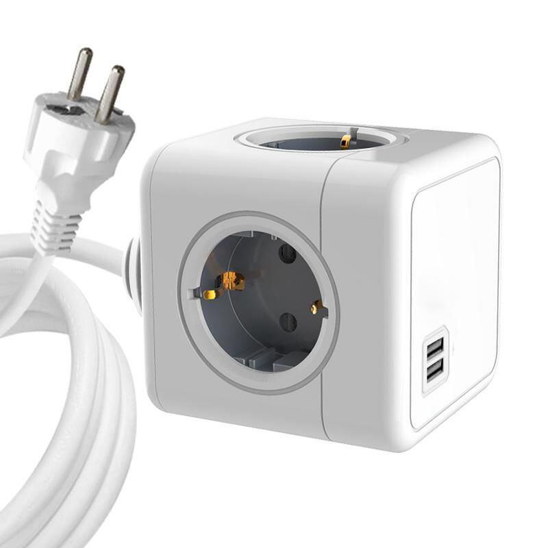 4-Way Schuko Power Cube 1.4m - White - Warranty: 360m
