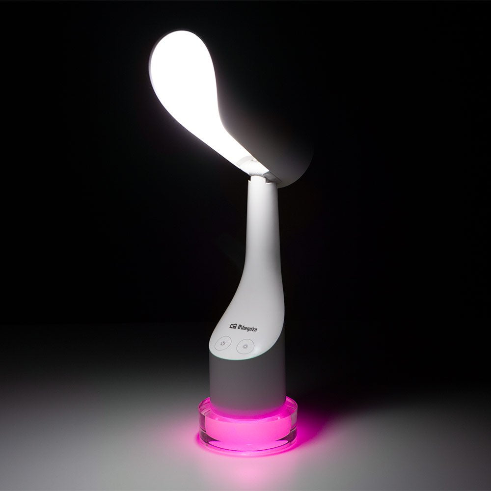 Orbegozo Lp 3000 Lampara Led Escritorio - Luz Regulable - Base Con 7 Colores - Bateria Recargable - Ideal Para Lectura