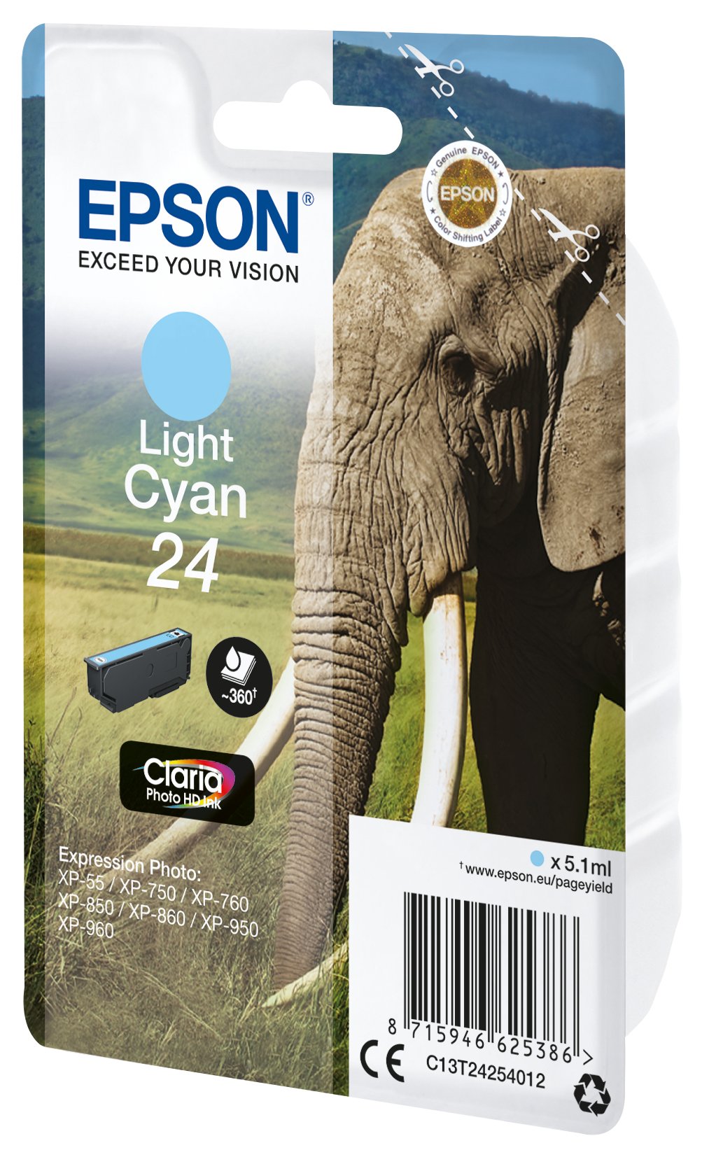 EAN 8715946625393 - Epson Elephant C13T24254022 cartucho de tinta 1 pieza(s) Original Rendimiento estándar imagen 1