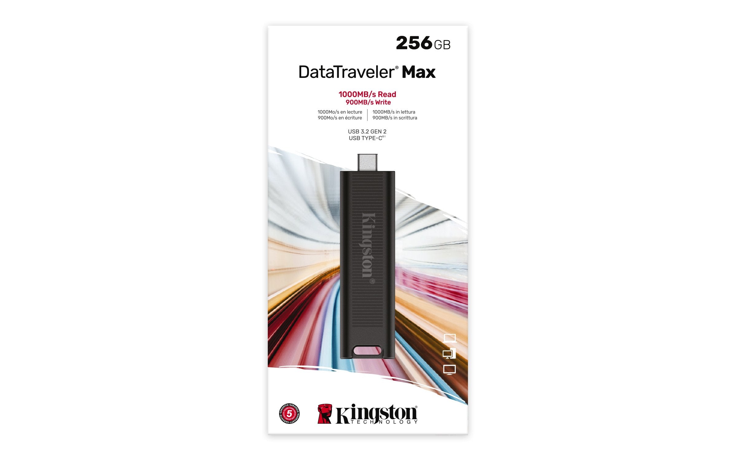 EAN 0740617322439 - Kingston Technology DataTraveler Max unidad flash USB USB Tipo C 3.2 Gen 2 (3.1 Gen 2) Negro imagen 9