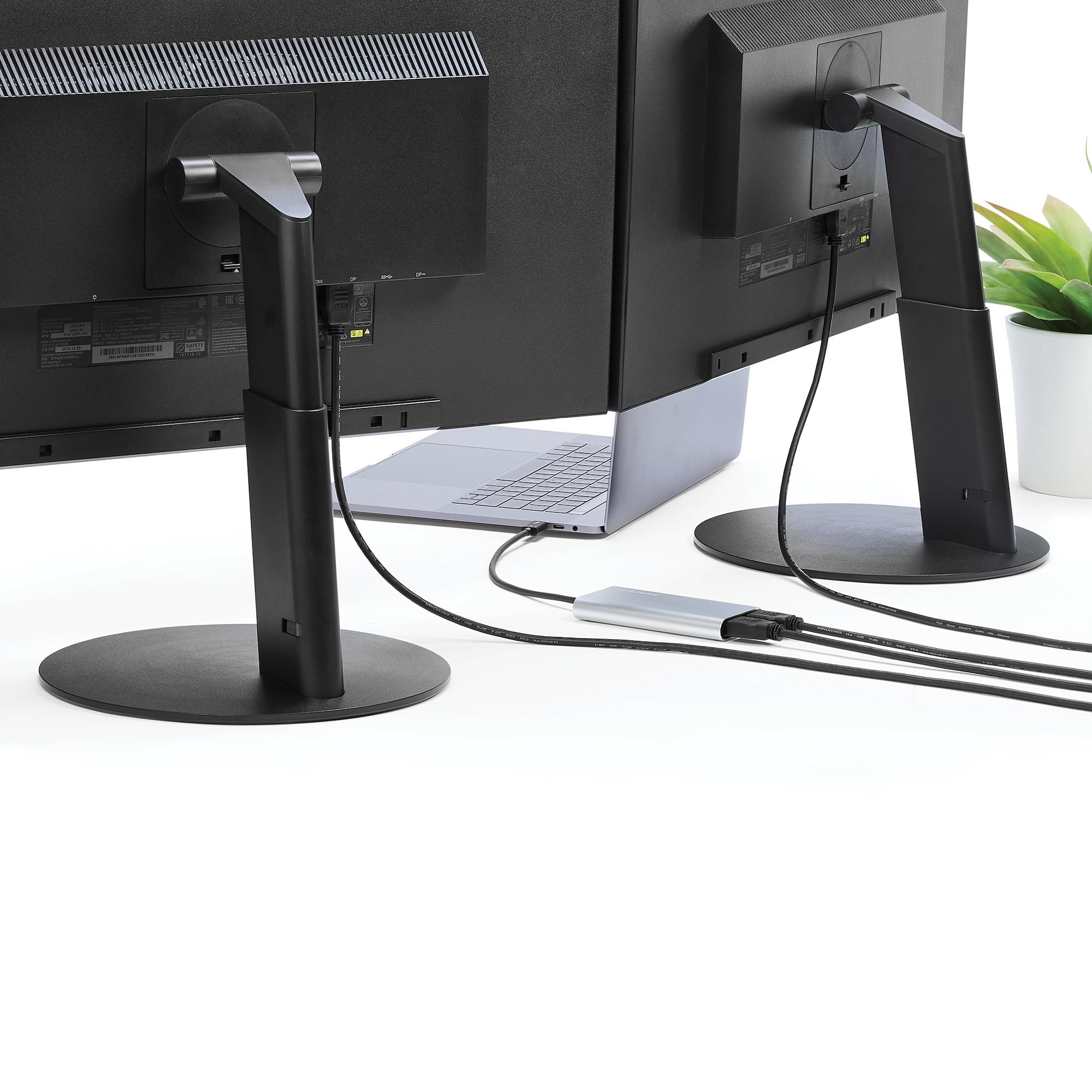 Startech.Com Adaptador Thunderbolt 3 A Dos Monitores Hdmi 2.0 - Certificado Para Thunderbolt 3 4k De 60hz - Adaptador Conversor De Vídeo Hdmi Para Dos Monitores - Compatible Con Mac Y Windows - Hdmi Para Dos Pantallas 4k