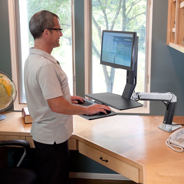 Ergotron Workfit-A Single Ld Workstation With Worksurface