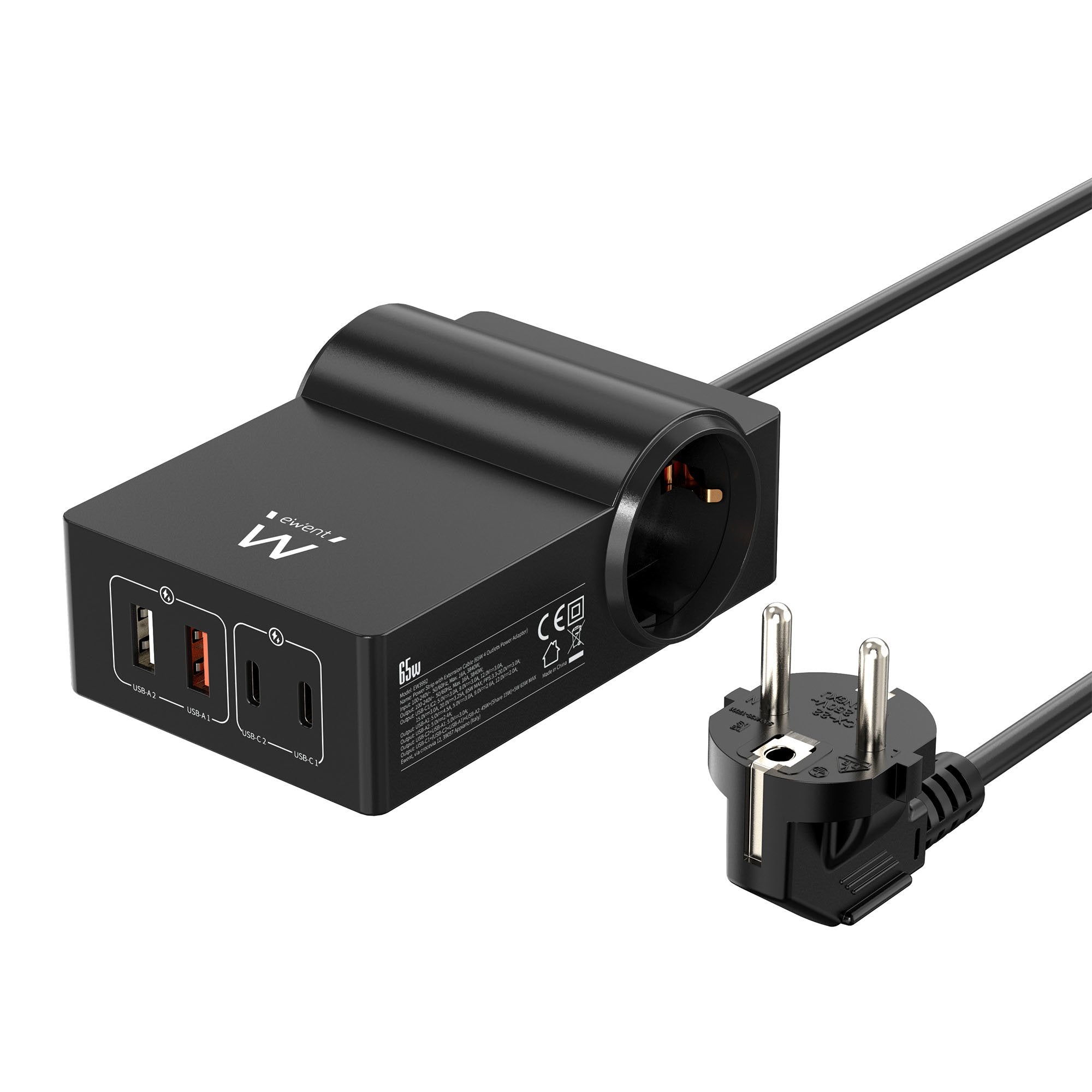EAN 8052101431766 - Ewent EW3992 base múltiple 1,5 m 2 salidas AC Interior Negro imagen 1