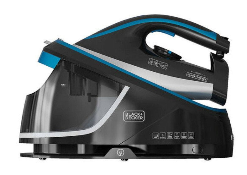 EAN 8432406180260 - Black & Decker BXSS2401E 2400 W 1,5 L Suela de cerámica Negro, Azul, Blanco imagen 1
