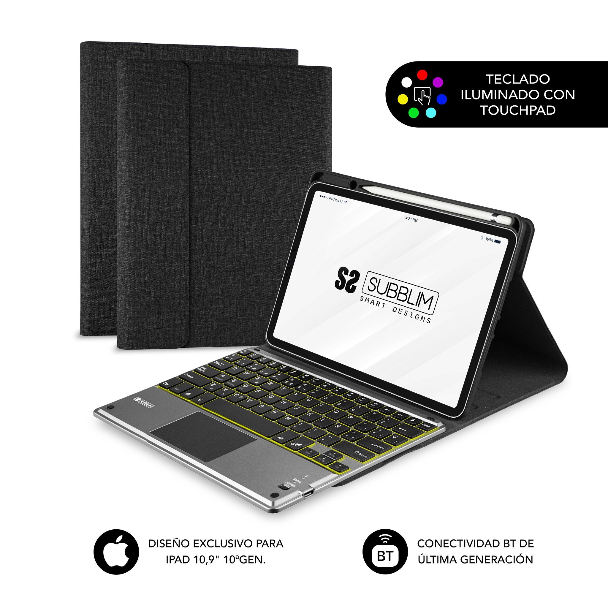 EAN 8436586743659 - SUBBLIM Funda Tablet KEYTAB ProBT Touchpad Ipad 10,9/11 10a/11a Gen NEGRA imagen 1