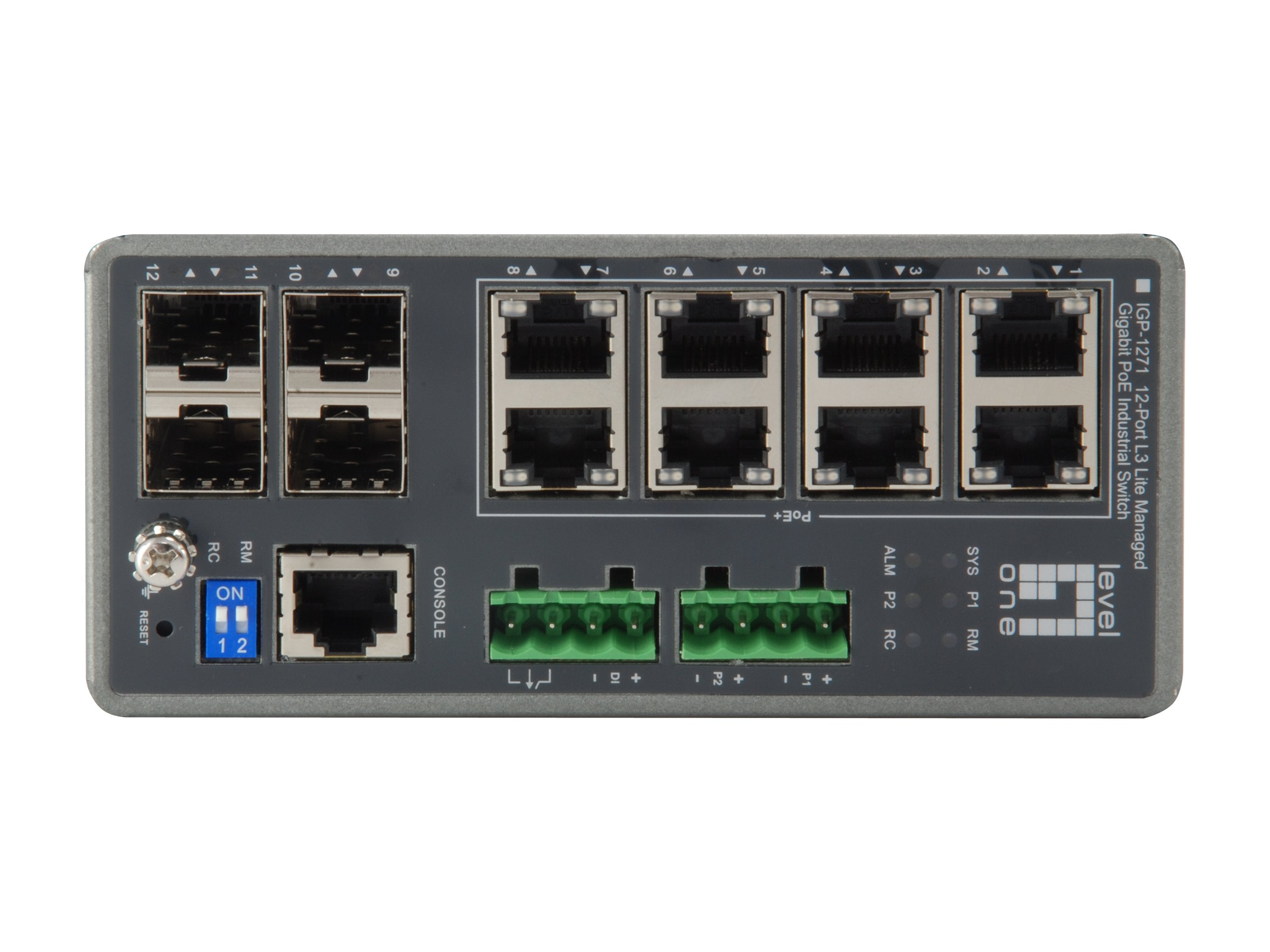Levelone Switch 8x Ge Igp-1271 4xgsfp 240w 8xpoe