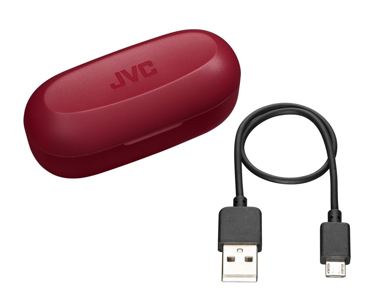 Auriculares Bluetooth Jvc Ha-A8t Con Estuche De Carga Autonomía 6h Rojos