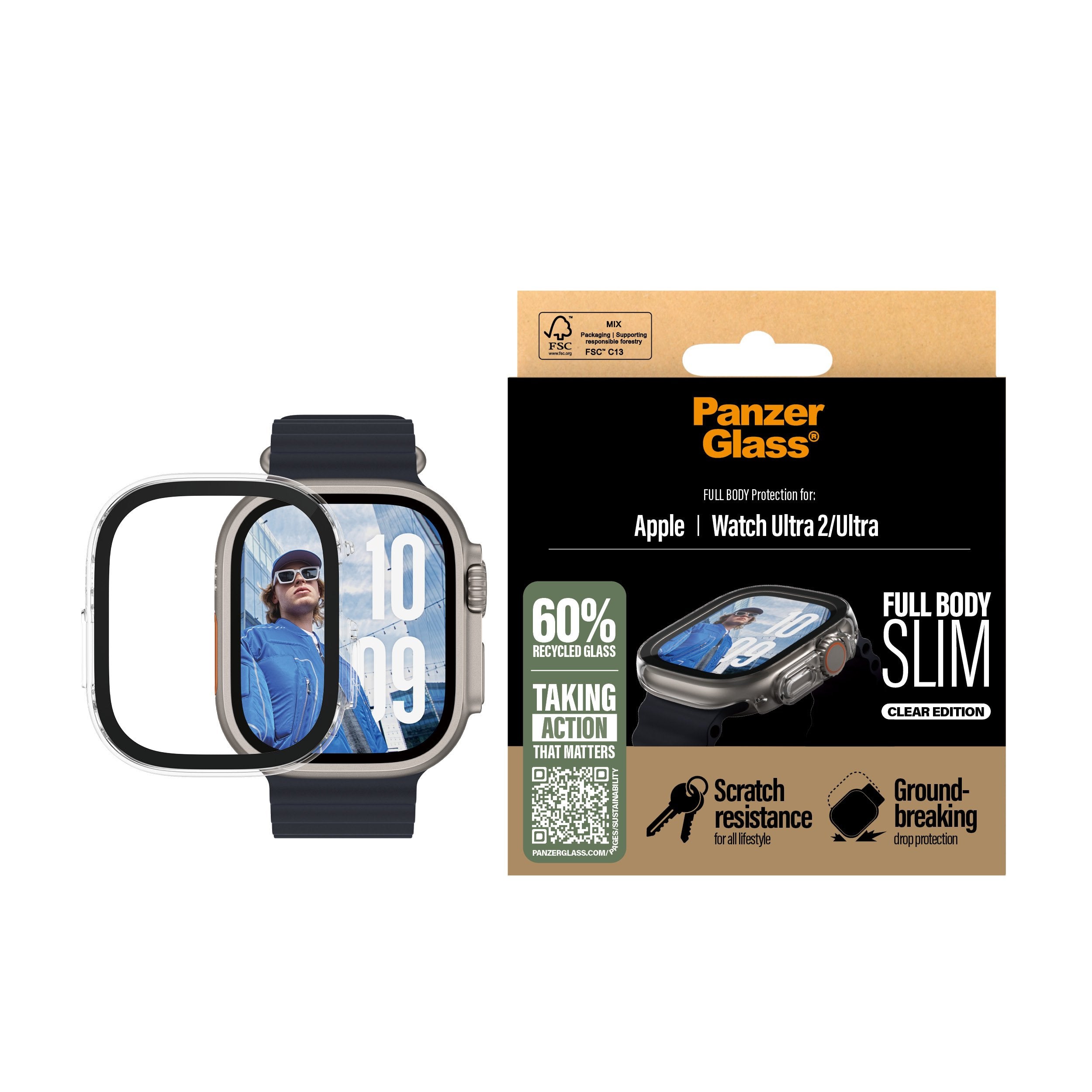 EAN 5715685003646 - PanzerGlass ® Case Full Body Slim Transparent Apple Watch Ultra 3 | Ultra 2 | Ultra | 49mm Protector de p imagen 2