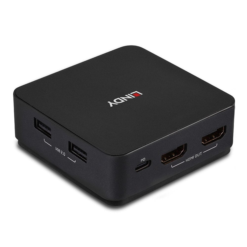 Lindy Conmutador Kvm 4k60 Hdmi Dual Tipo C De 2 Puertos