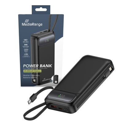 Mediarange Powerbank 20000mah Usb-C Lc-Display Quickcharge