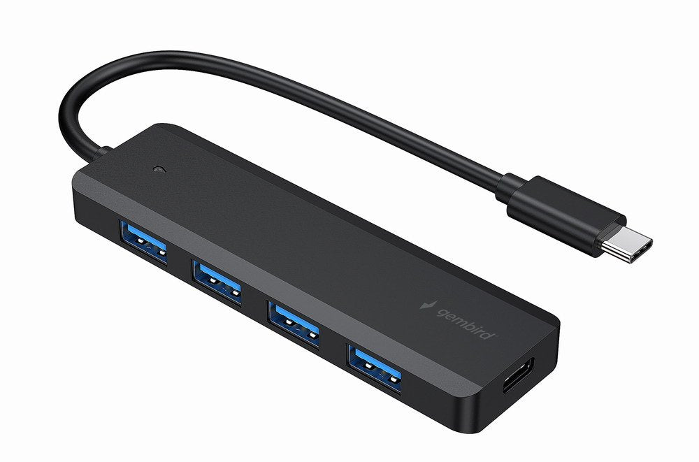 Gembird Hub 4 Puertos Usb 3.1 (Gen 1) Tipo C Negro Uhb-Cm-U3p4p-01