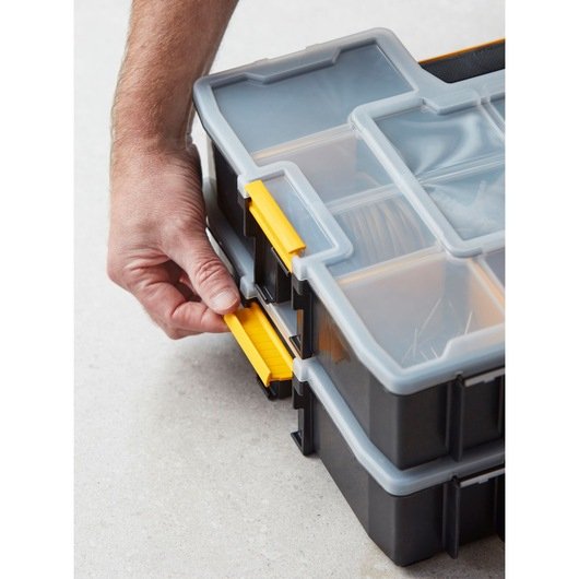 Caja De Herramientas Stanley Cubix 1-94-745 Pieza Pequeña Negro, Transparente, Amarillo Negro/Amarillo, Caja Para Piezas Pequeñas, Negro, Transparente, Amarillo, 90 Mm, 430 Mm, 330 Mm