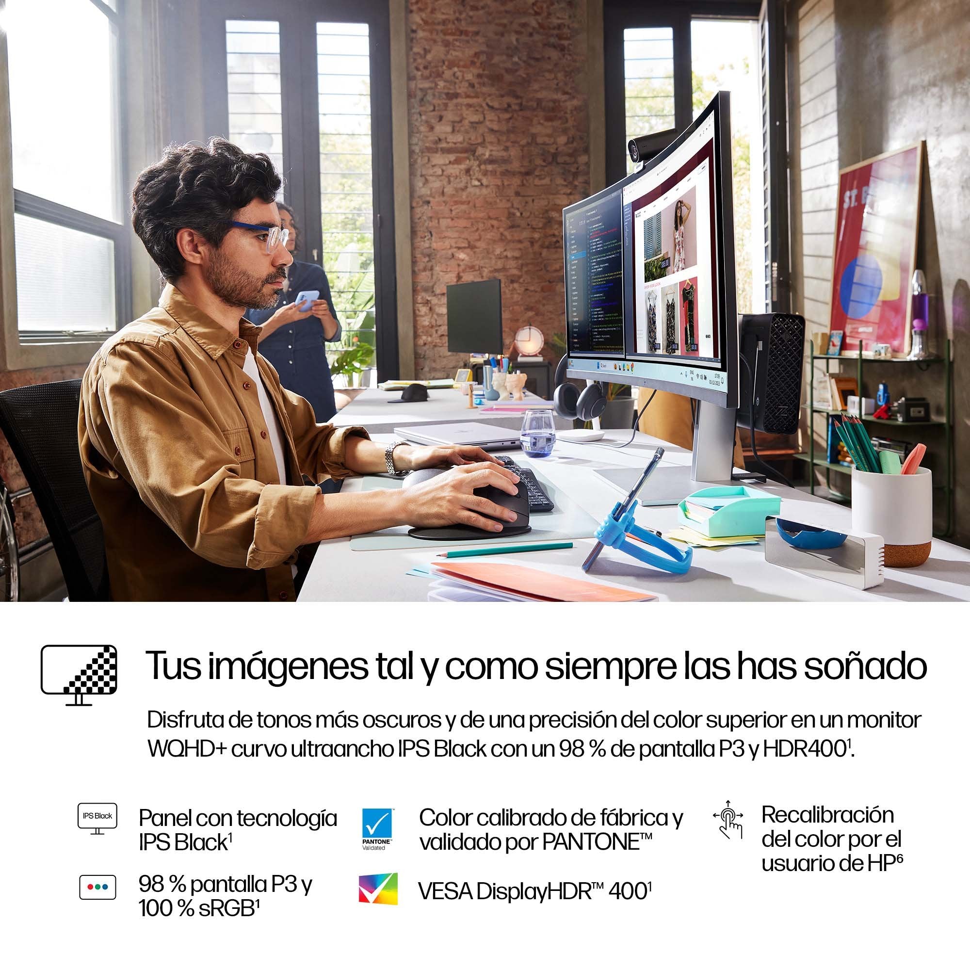 EAN 5715063531365 - HP Series 7 Pro 37.5 inch WQHD+ Thunderbolt 4 Monitor - 738pu pantalla para PC 95,2 cm (37.5") 3840 x 160 imagen 6