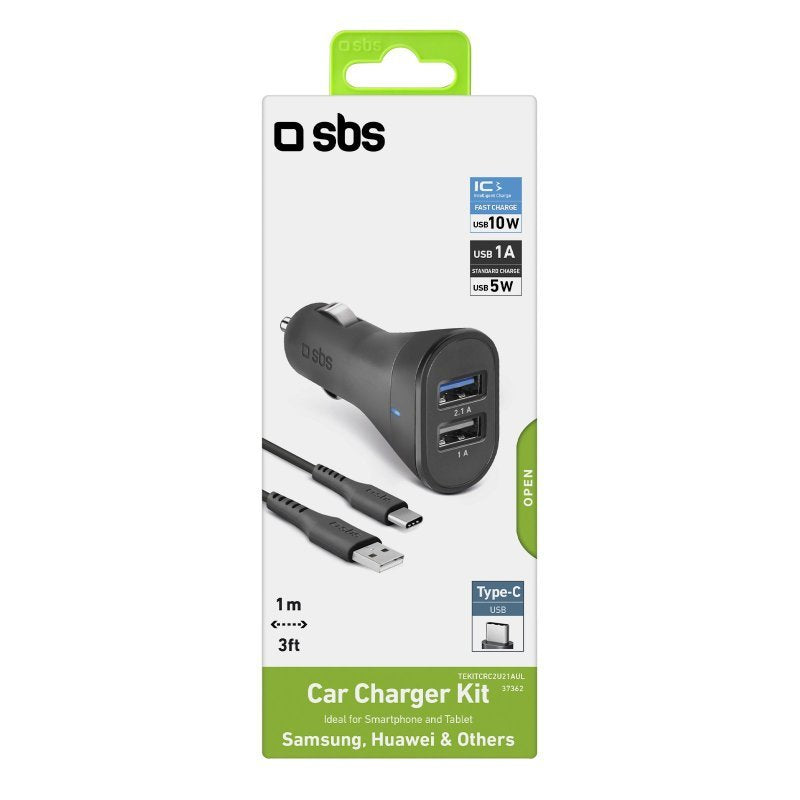 EAN 8018417237362 - SBS TEKITCRC2U21AUL cargador de dispositivo móvil Smartphone Negro Encendedor de cigarrillos Auto imagen 3