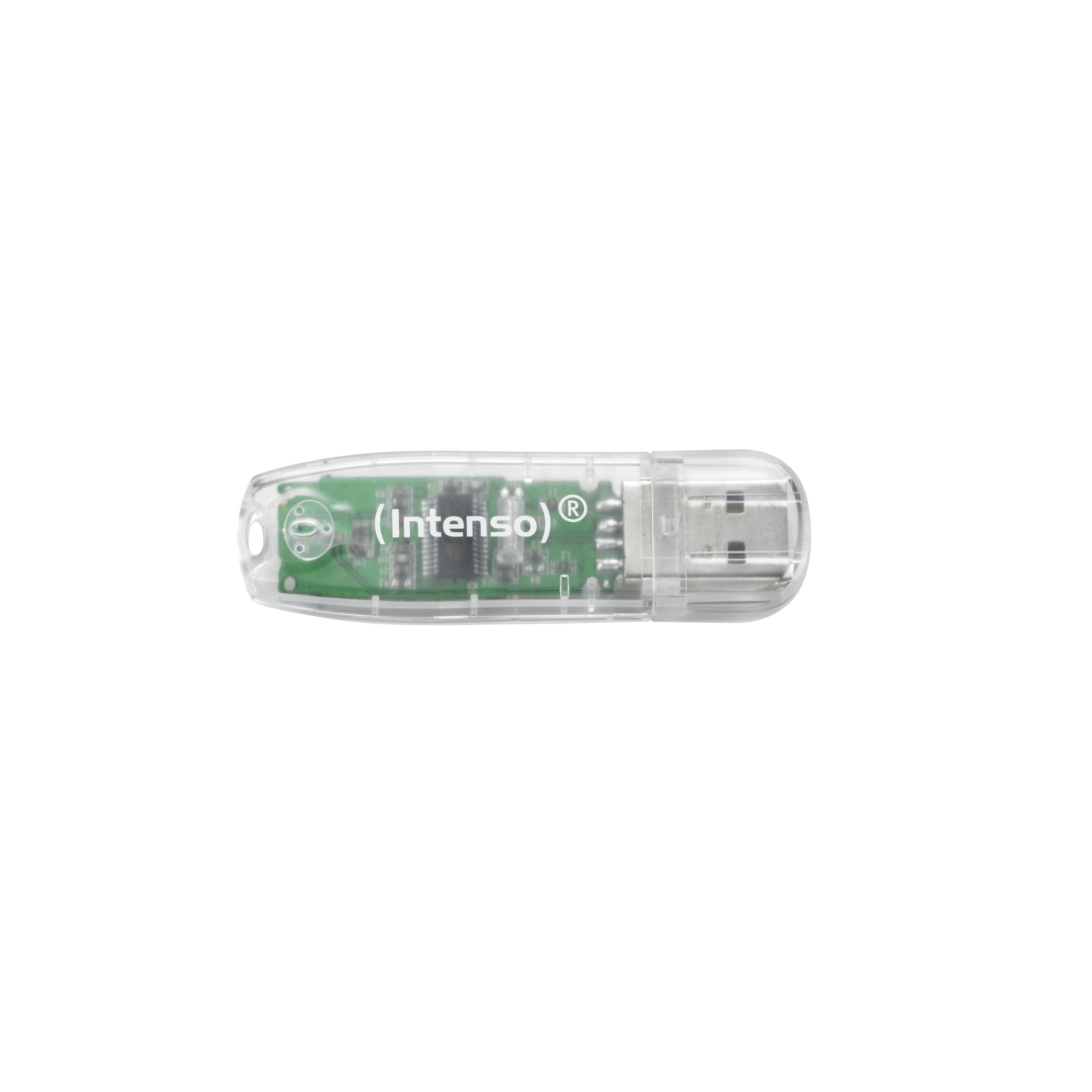 Pendrive Intenso 32gb Usb2.0 Rainbow Transparente