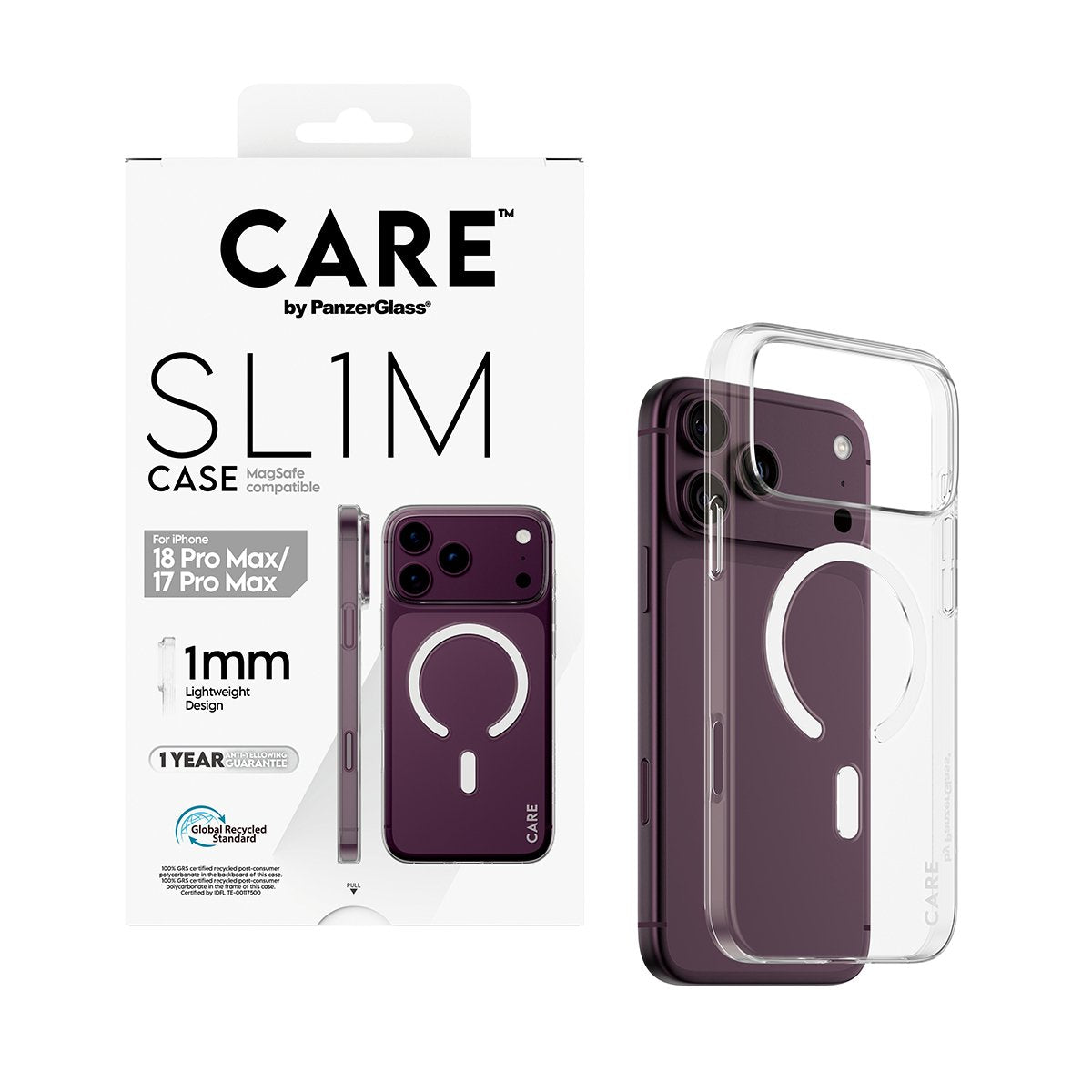 Care Sl1m Case Transpar. Magsafe Ip 18prmx 17prmx
