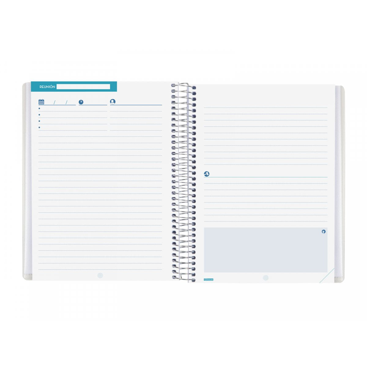 Finocam Libreta De Reuniones Docente 1/4 Espiral T/Polipropileno Español