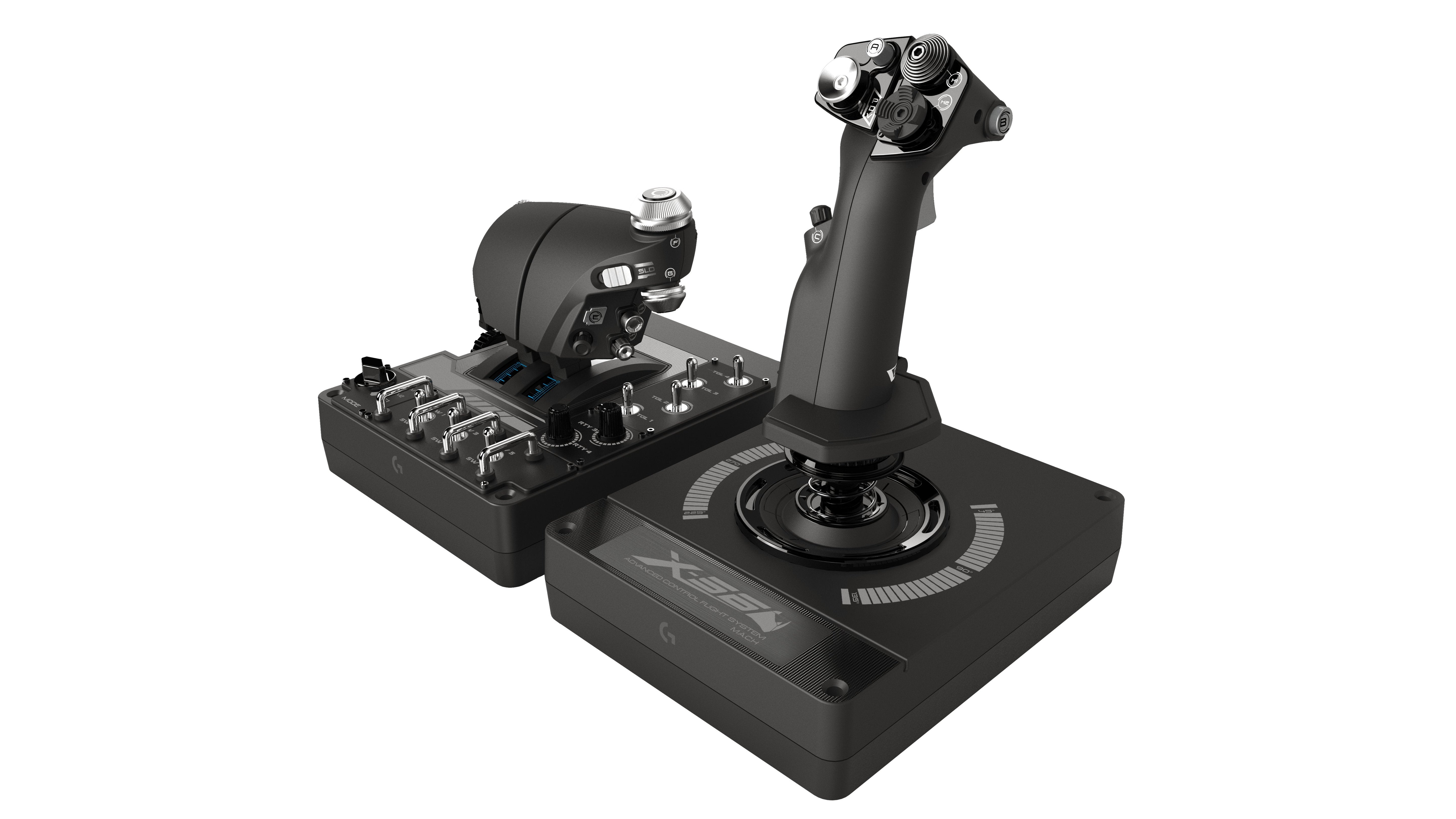 Logitech X56 Hotas Joystick + Acelerador Usb - Iluminacion Rgb - 31 Botones Programables, 13 Ejes Y 5 Selectores De