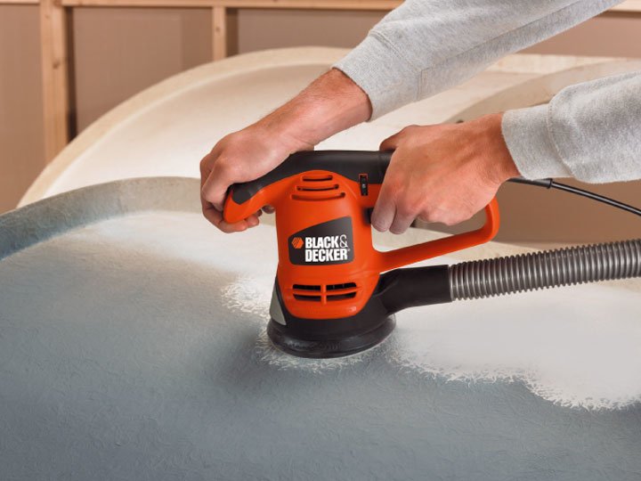 Lijadora Black+Decker Ka191ek Portátil 480 W, Lijadora Orbital Naranja/Negro, 5 Mm, 2,5 Mm, Corriente Alterna, 480 W, 12,5 Cm, 230 W