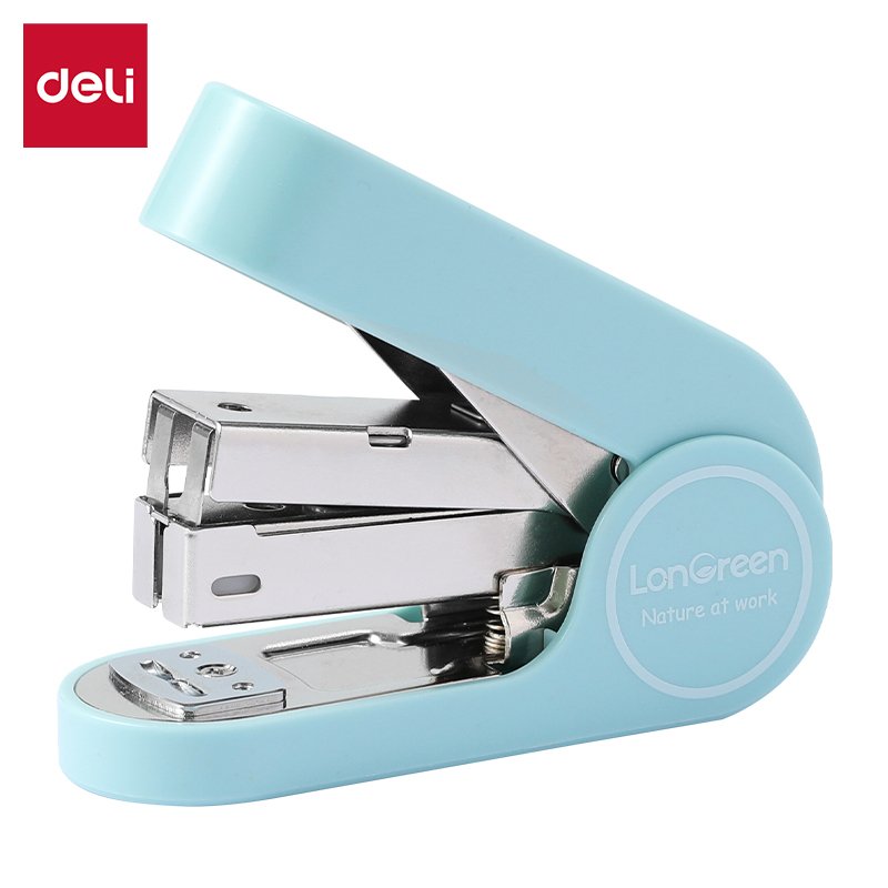 Grapadora Deli Longreen Easy 25 Blatt Azul Claro