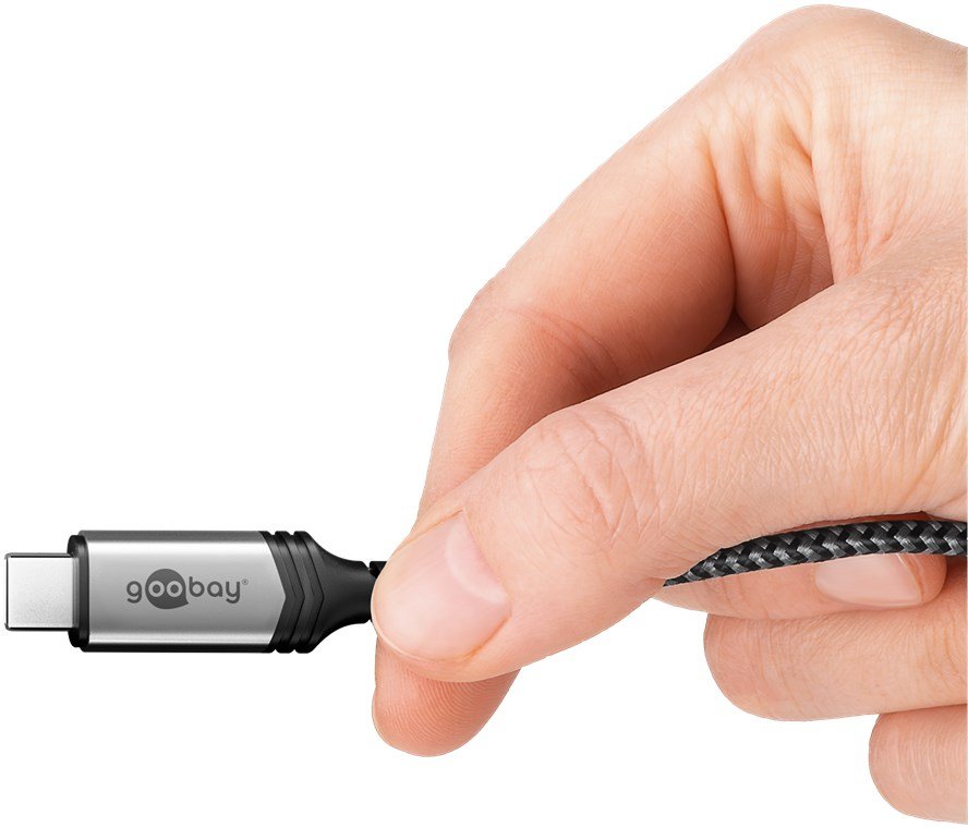 EAN 4040849742118 - Goobay 74211 cable USB 1 m USB C Negro, Gris imagen 2