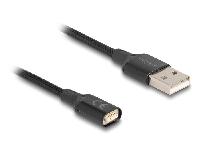 Delock Magnetisches Usb-Ladecable Schwarz 1 M