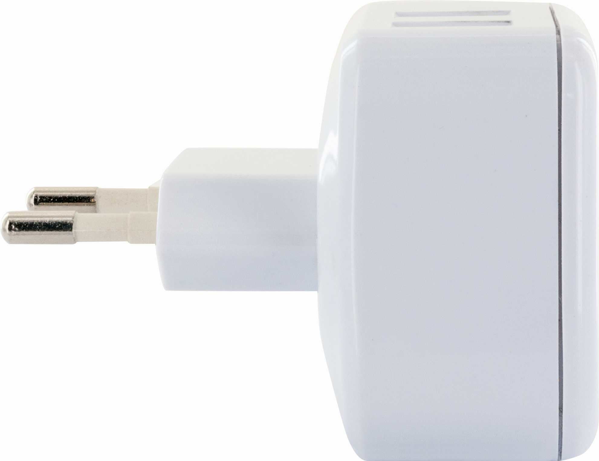 Schwaiger Adaptador De Carga 230v, 2xusb 2.0 A Enchufe 1 X Eurost.Typc