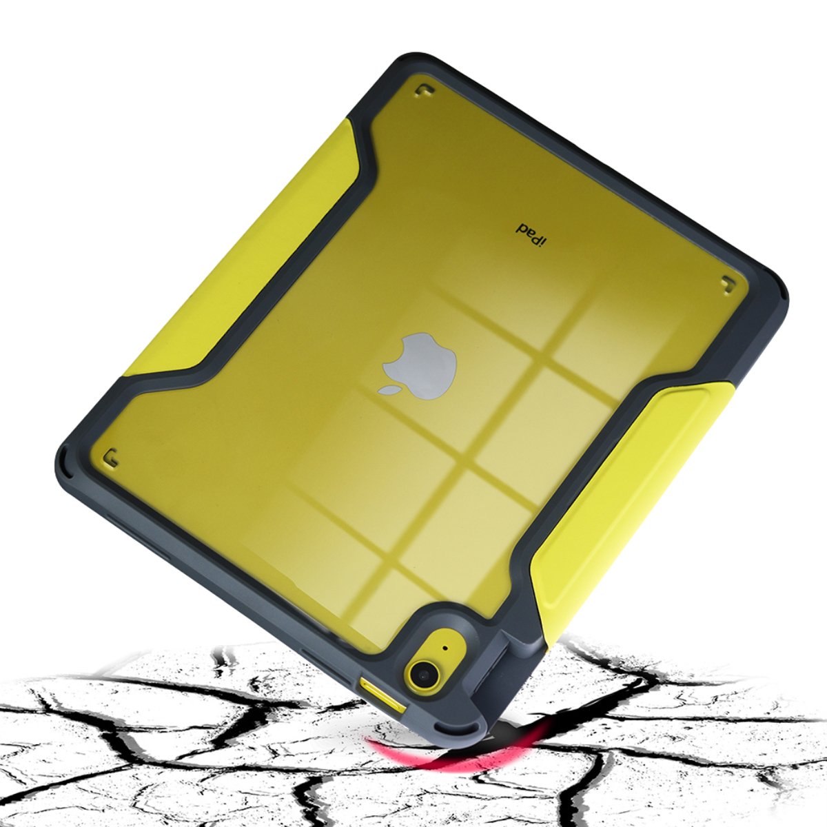 Funda Resistente Deqster 40-1013774 Para Ipad De 10,9" Y Ipad De 11" Amarillo Transparente
