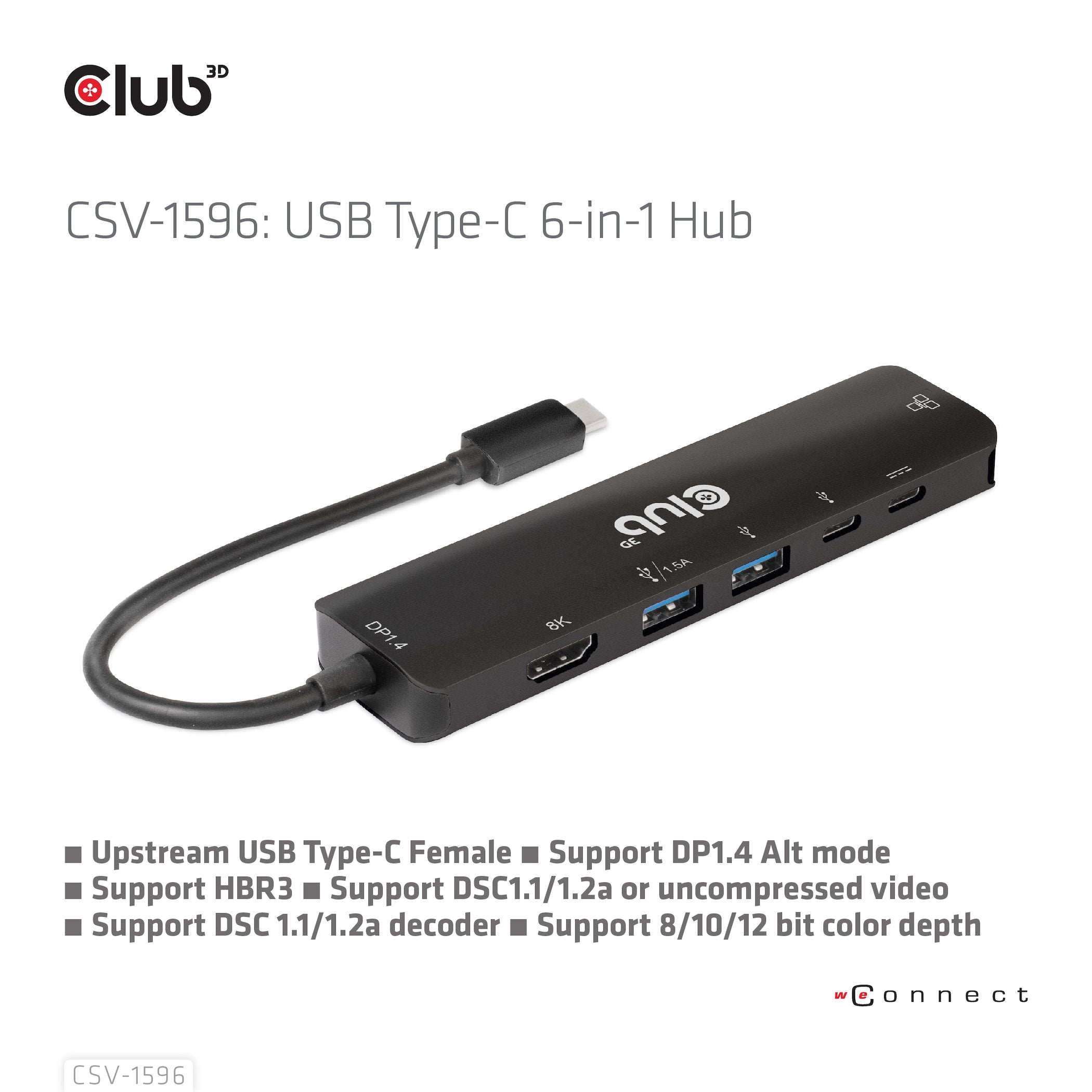 EAN 8719214472344 - CLUB3D CSV-1596 base para portátil y replicador de puertos USB 3.2 Gen 1 (3.1 Gen 1) Type-C Negro imagen 13