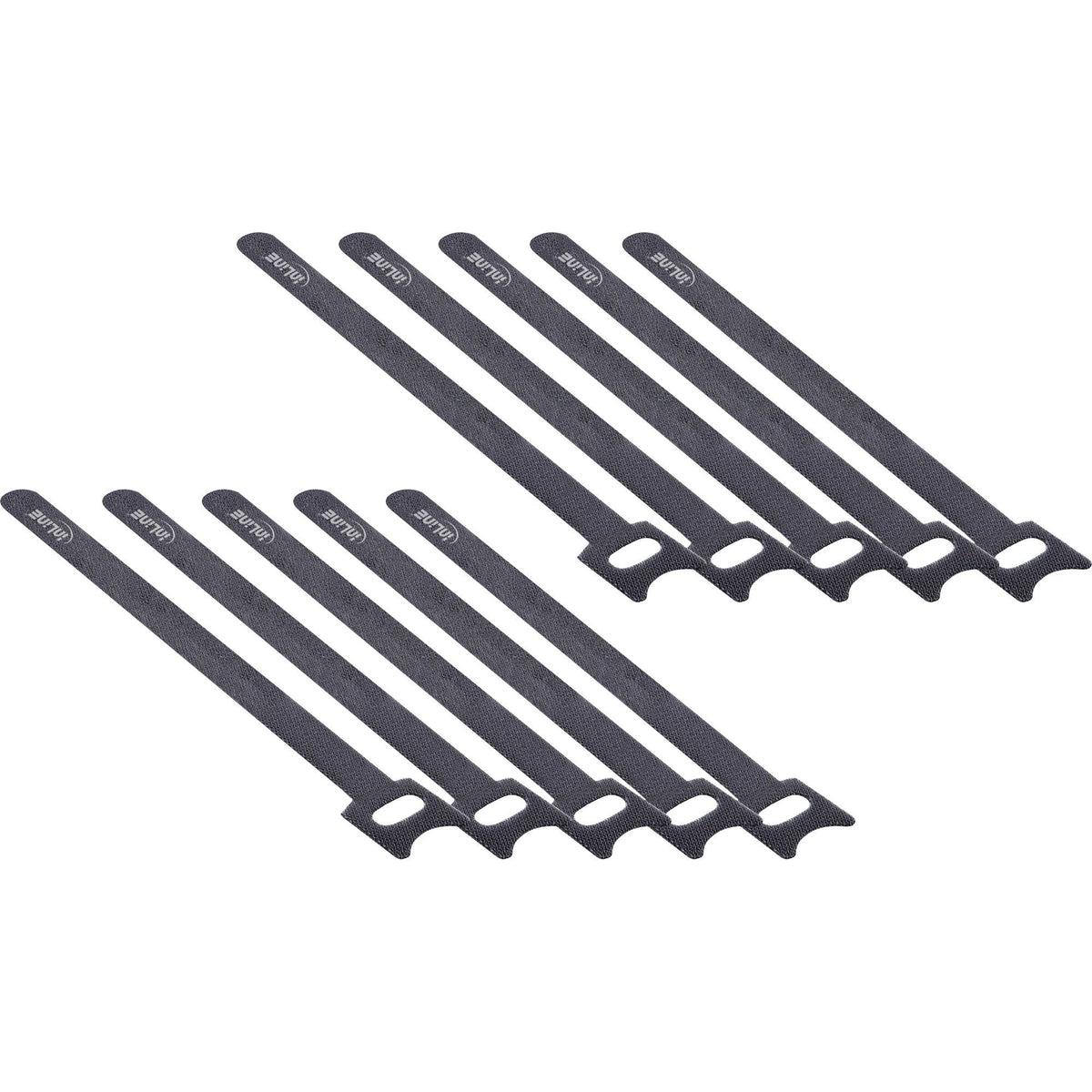 Inline Correas Cierre De Velcro 180 Mm 10 Uds. Negro
