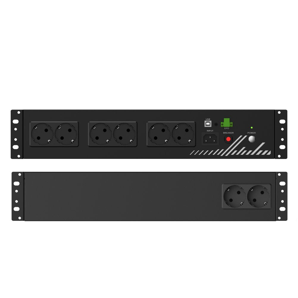 Unidad De Distribución Para Alimentación Phasak Compact 800 Va 9a 8x Schuko Formato Rack 2u