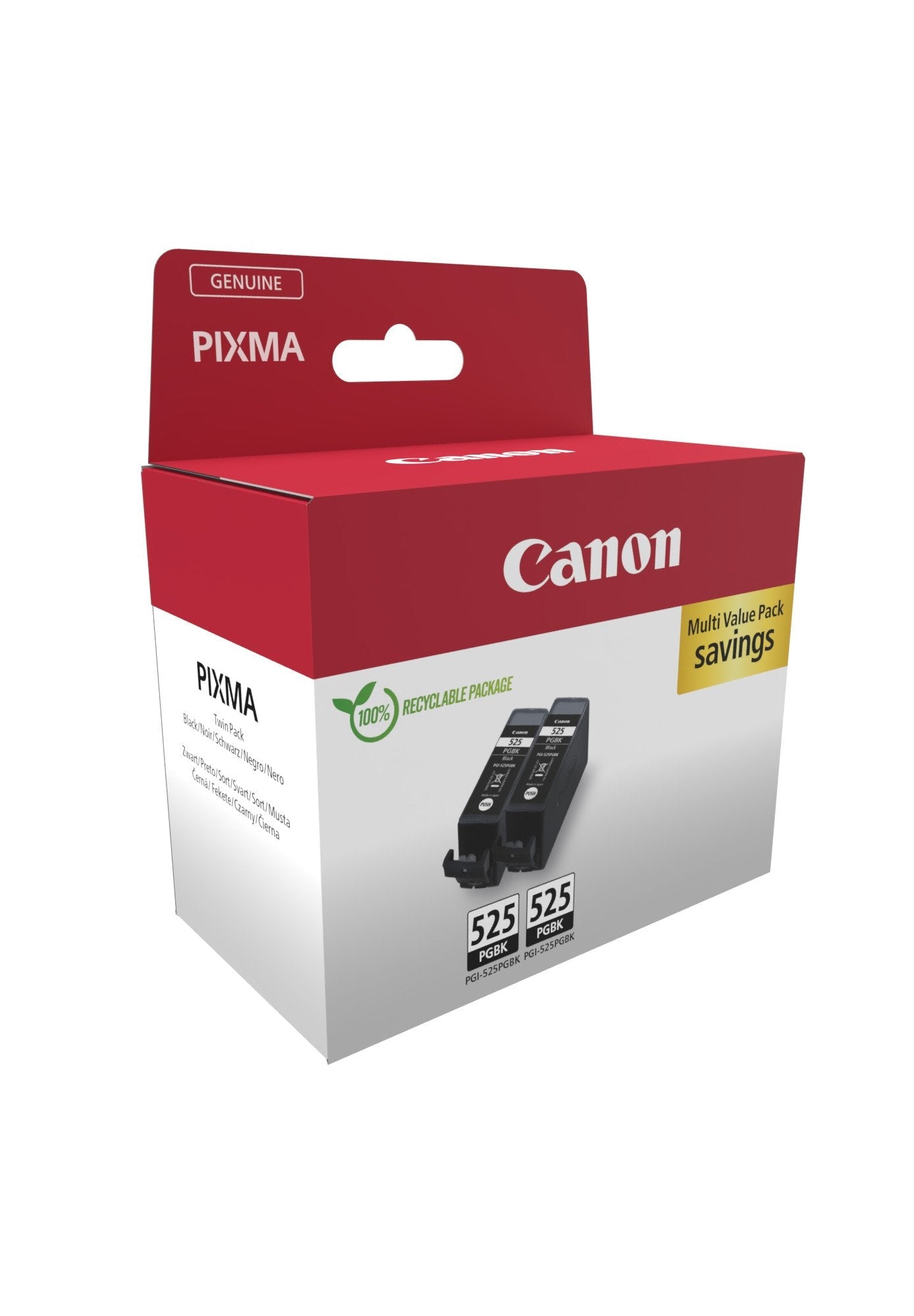 Original Canon Multipack Negro Pgi-525 Pgbk Twin 4529b017