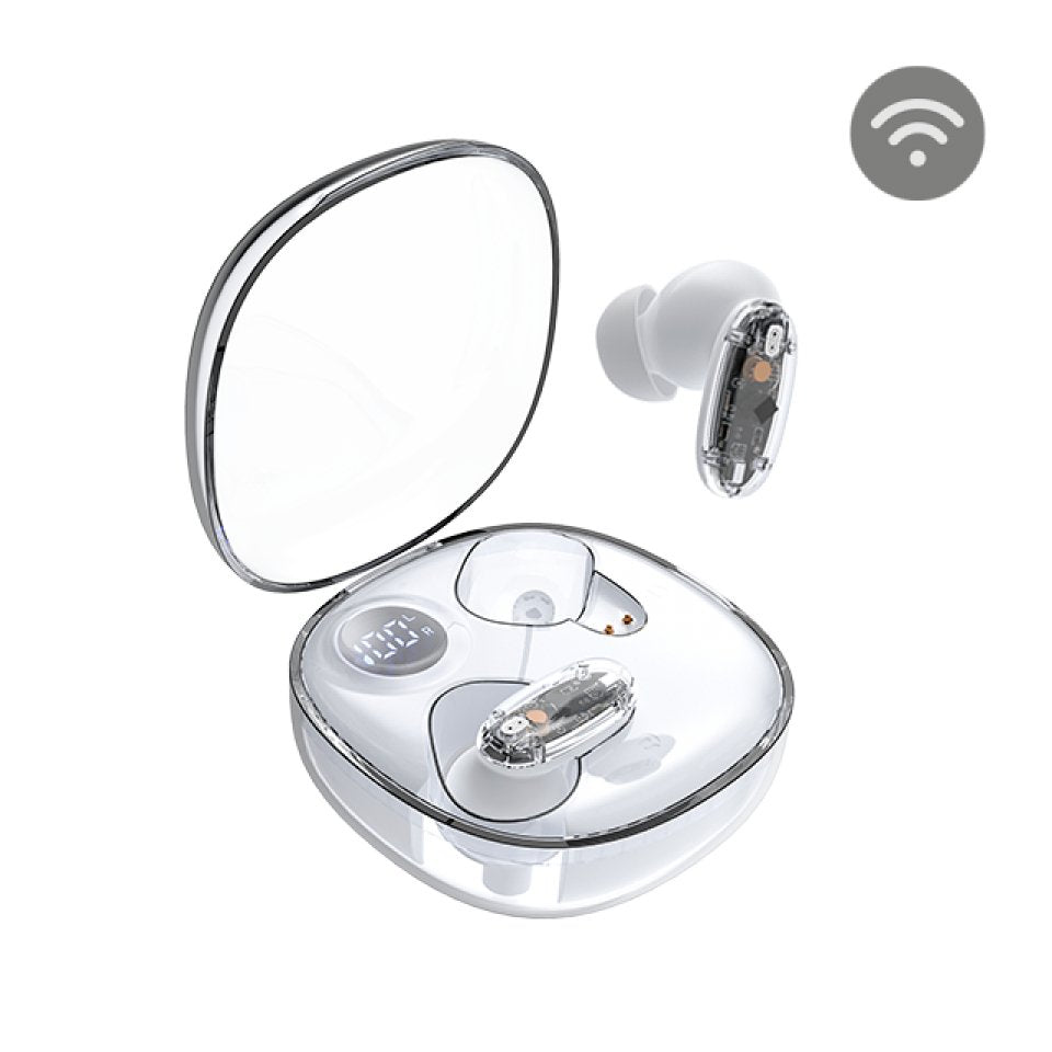 Auricular Gaming Mhib2 Semi-Transparente Bluetooth 5.4/ Indicador Led Blanco Mars