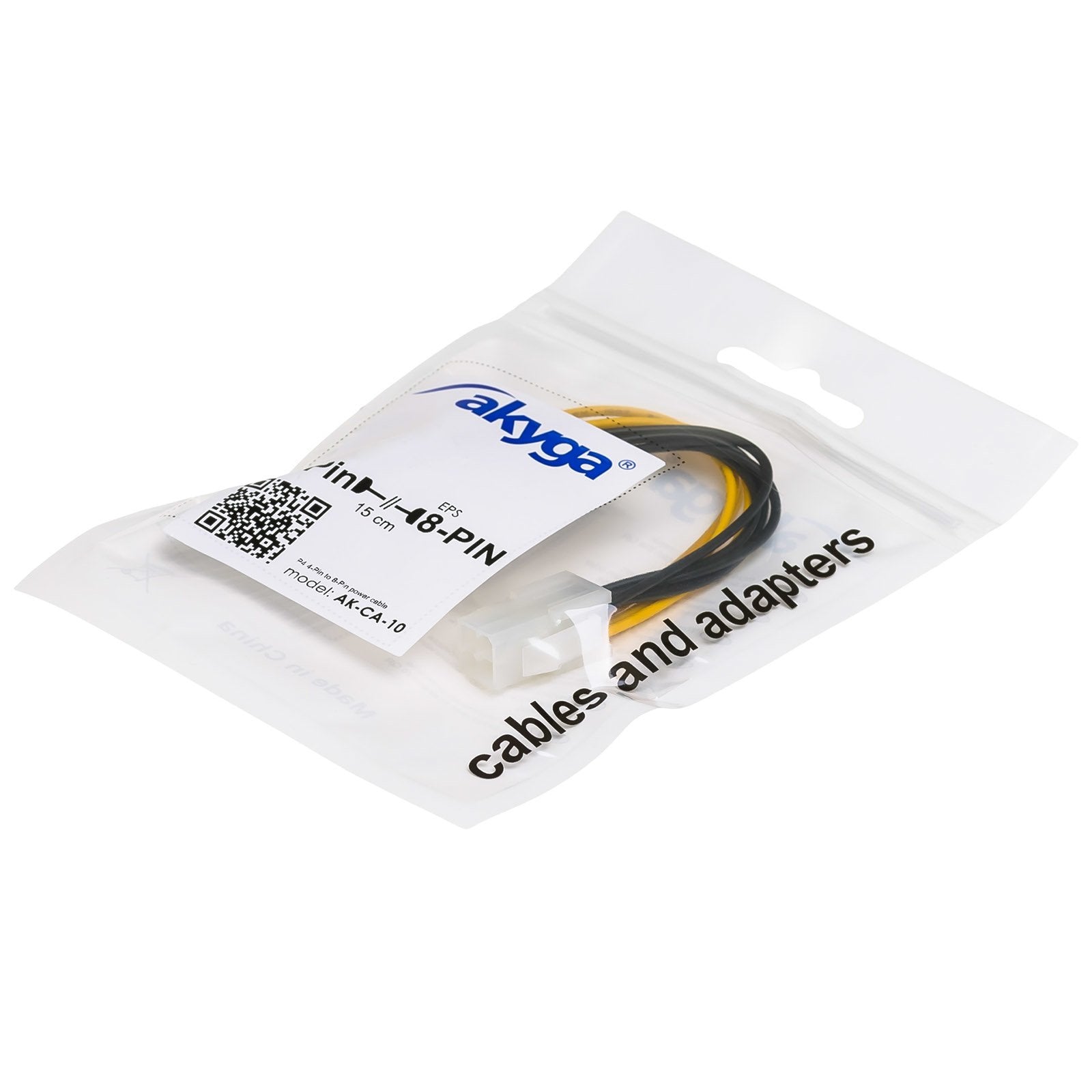 Cable De Alimentación Akyga Ak-Ca-10 Negro / Amarillo 0,15 M