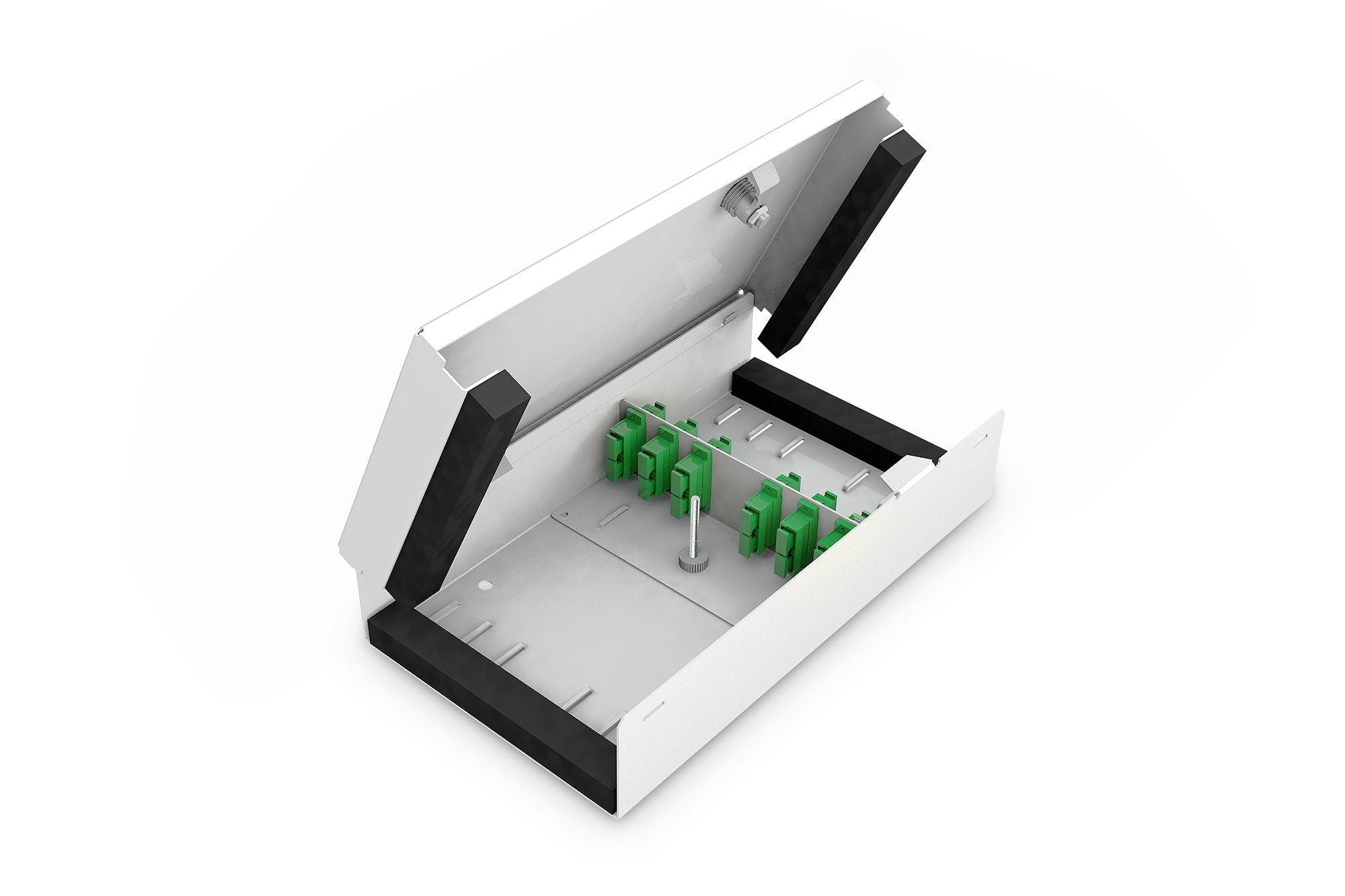 Unibox Para Fibra Óptica Para El Montaje En La Pared, Kompakt 265 X 150 X 55 Mm, Gris (Ral 7035)