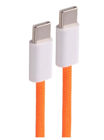 Shiverpeaks Usb-C Cable De Carga, 2.0, 60w, Orange, Textil, 2,5m