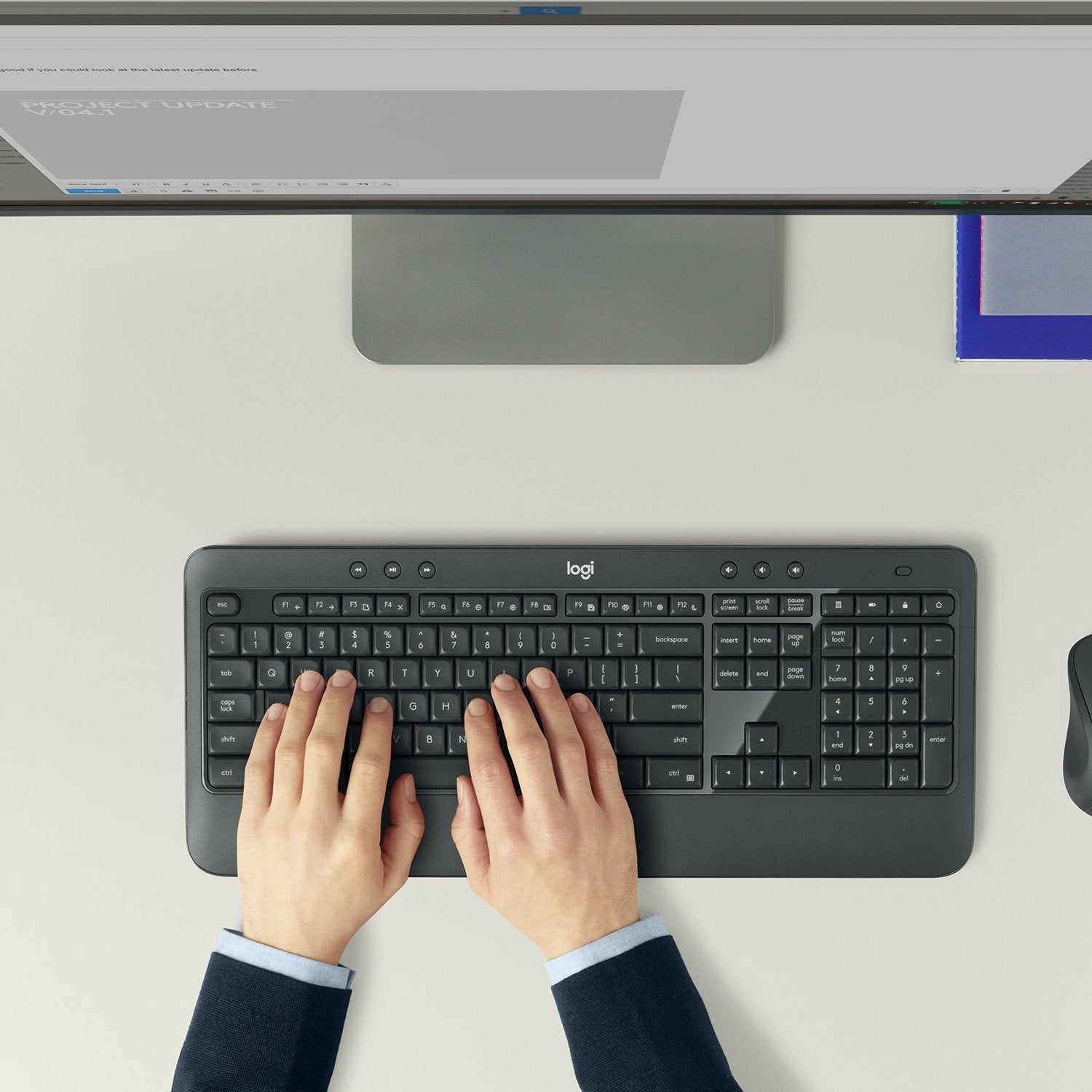 Logitech Mk540 Rf Wireless Azerty Belgisch Schwarz - Weiss