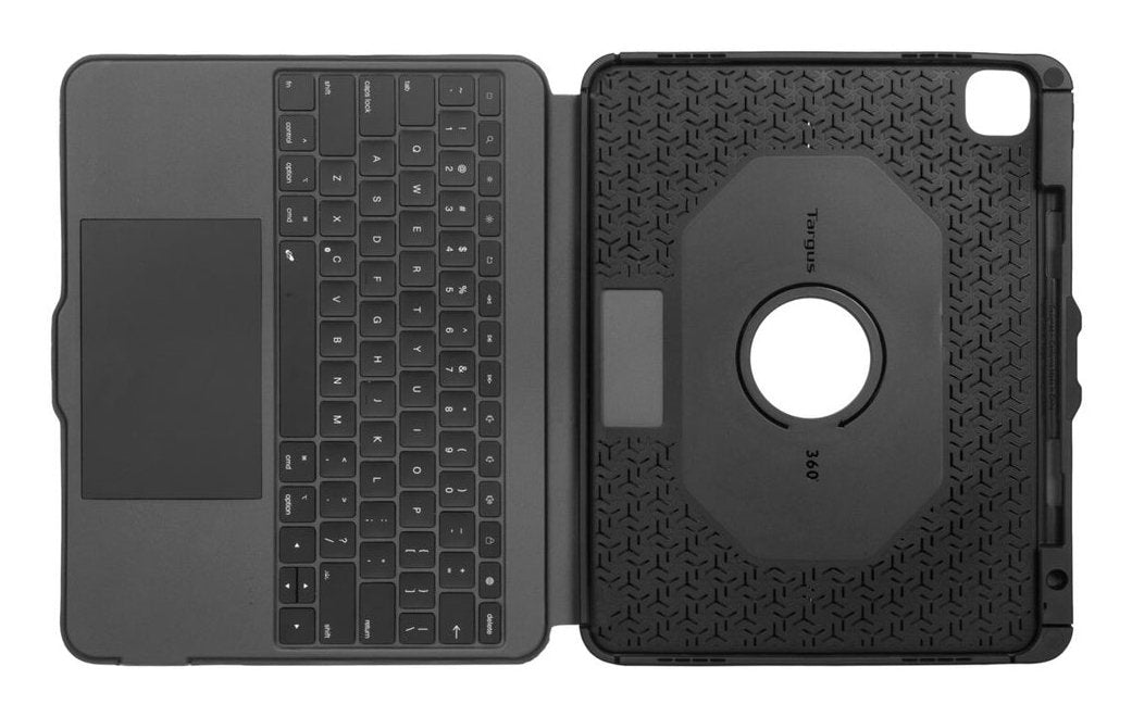 Targus Versavu Caja De Teclado Y Folio (Caja Del Teclado) Con Panel Táctil Retroiluminación Inalámbrico Bluetooth 5.0 Qwerty Reino Unido Negro Para Apple 13-Inch Ipad Pro (M4)