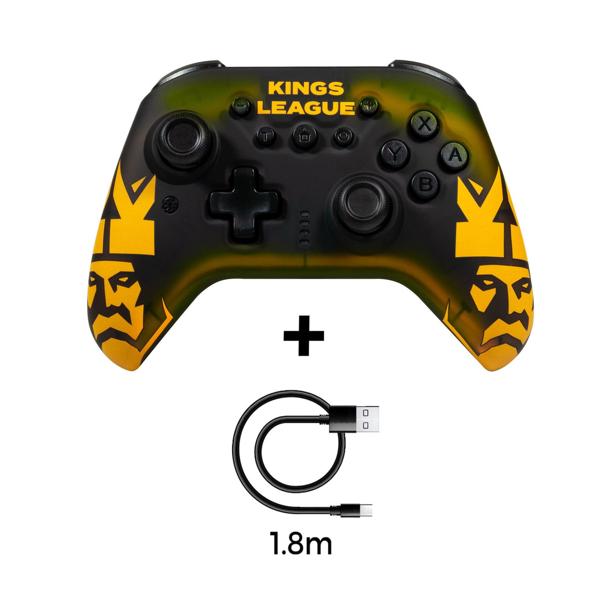 Mando Compatible Blade - Wireless · Pc/Switch/Ios/Android · Luz Led Rgb · Cable Usb Tipo C · Kings League
