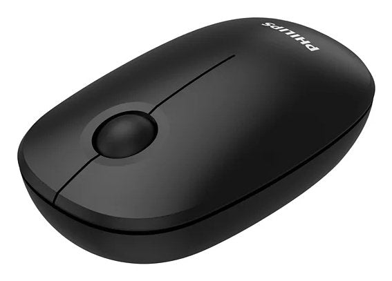 Mouse Philips Wireless Spk7378b 2.4ghz 1600 Dpi DiseãO Silencioso Negro Ergonomico Ambidiestro