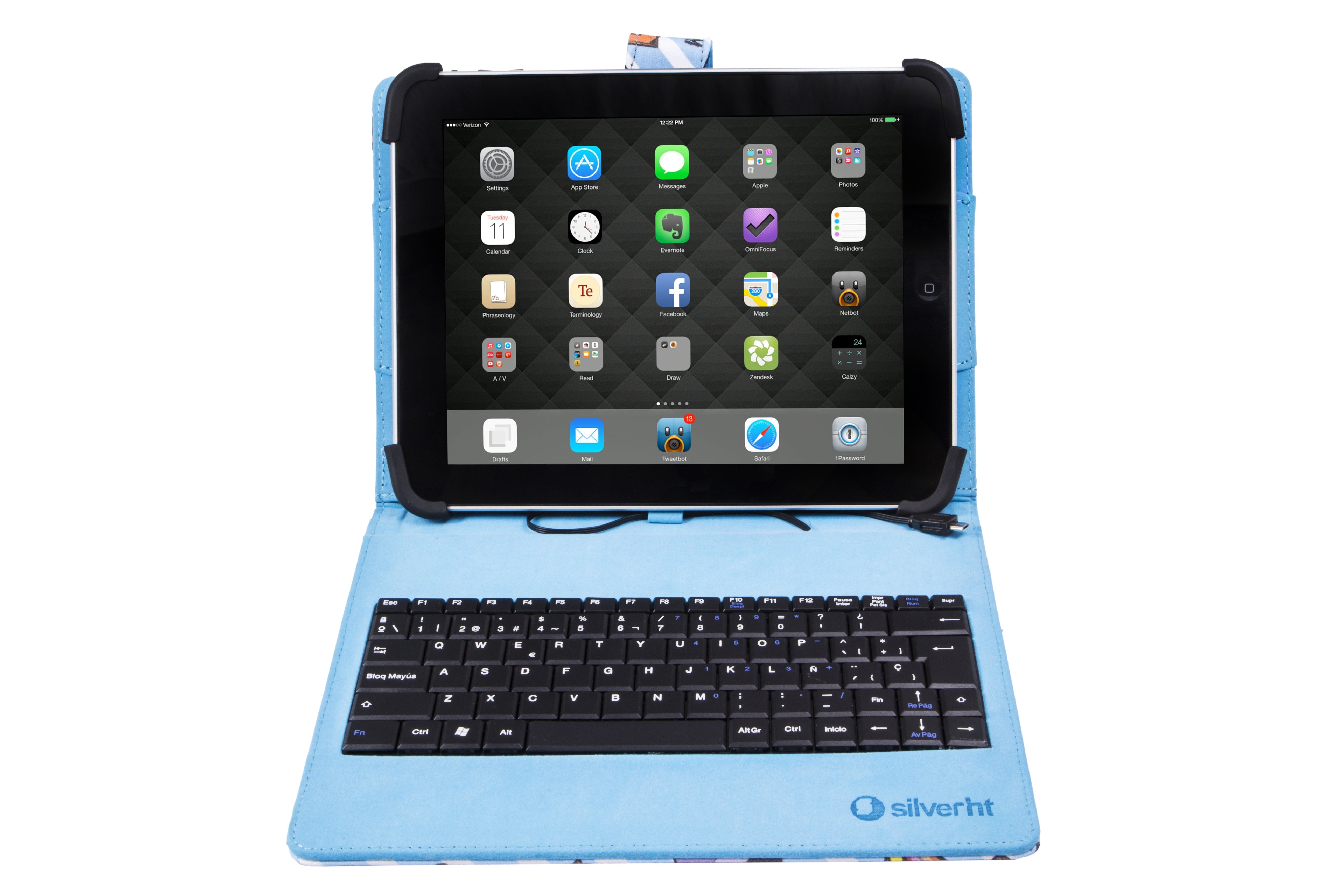 Funda Universal Estampada Silver Ht Para Tablet 9-10.1"+ Teclado Micro Usb Pixel Gamer