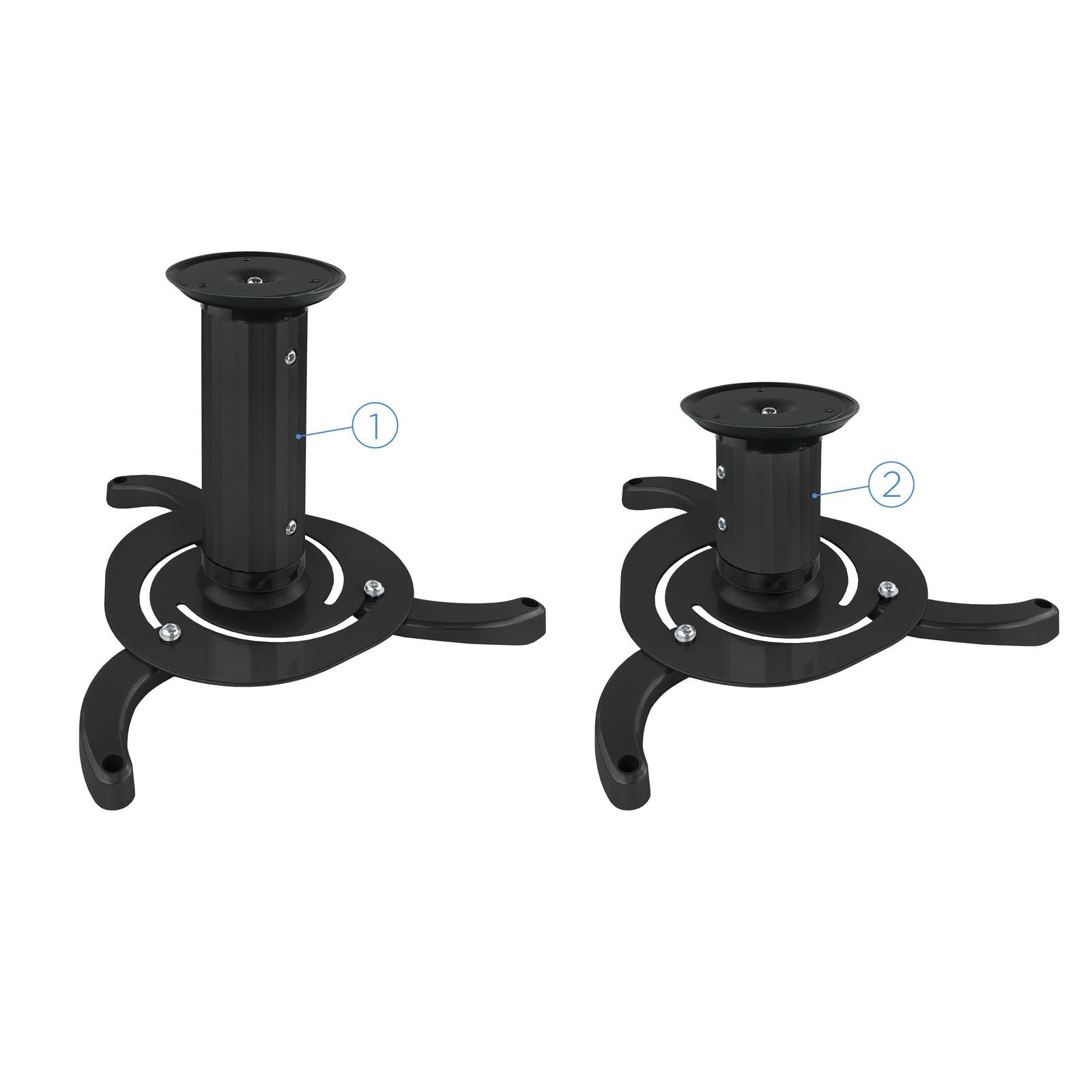 Tooq Soporte Universal De Techo Para Proyector - Inclinable Y Giratorio - Peso Max 10kg - Negro