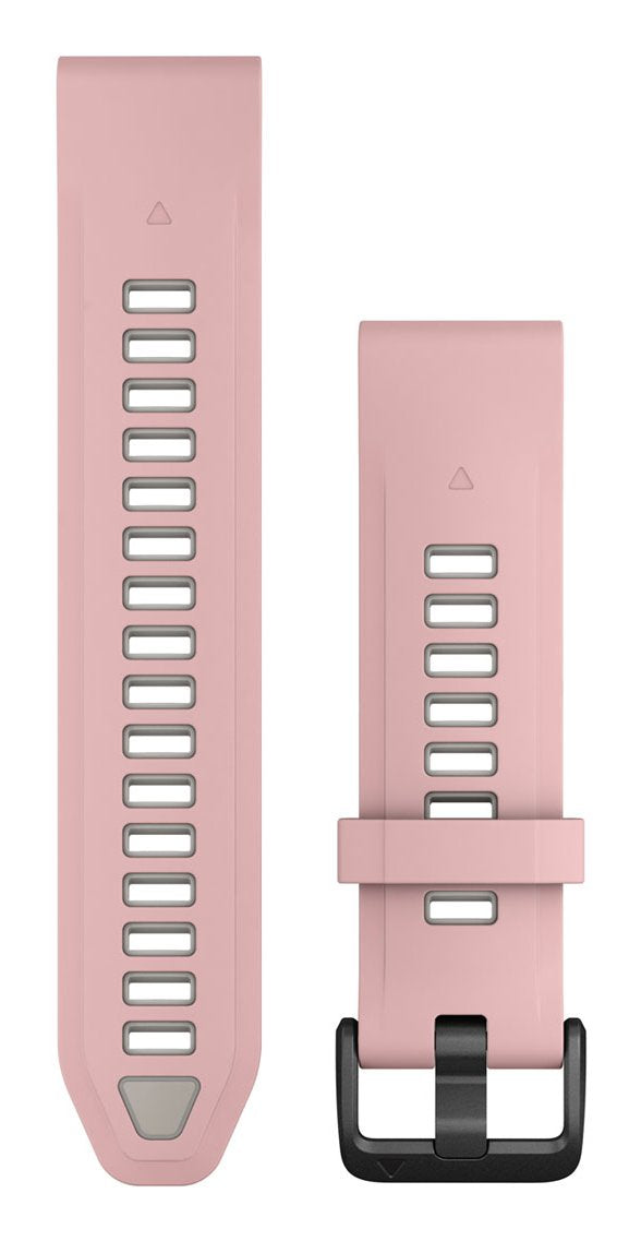 Garmin Ersatzarmband Quickfit 20mm Silikon Dust Rose Nebelgrau