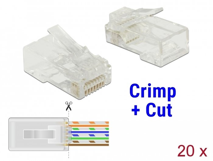 Delock 86453 Conector Rj-45 Transparente