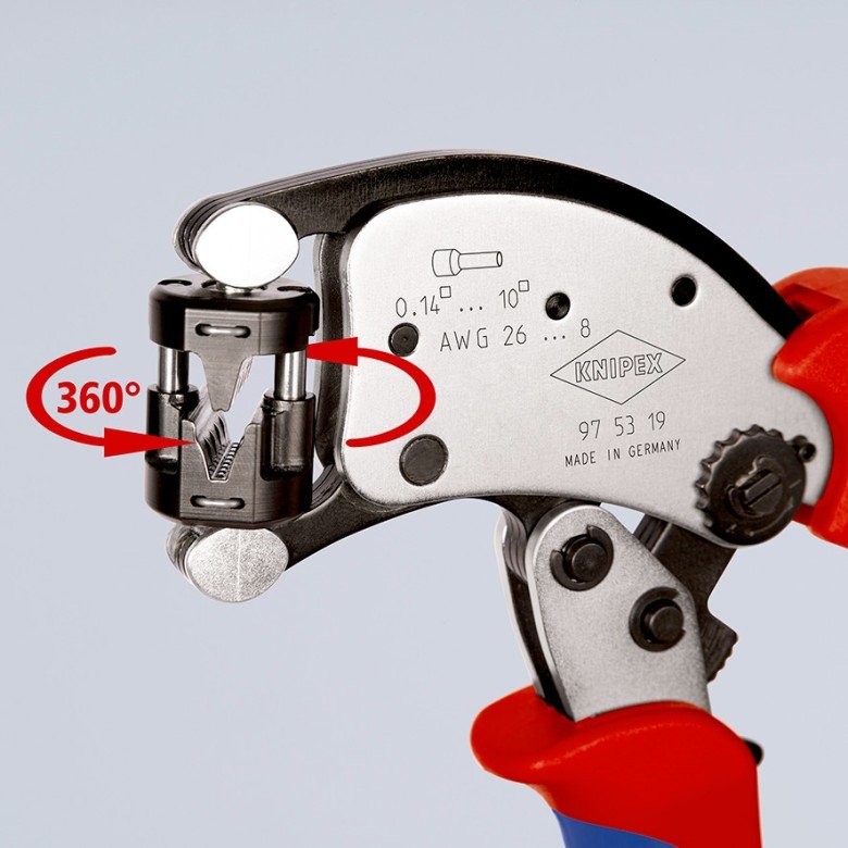EAN 4003773088097 - Knipex 97 53 19 crimpadora Herramienta para prensar Negro, Azul, Rojo imagen 9