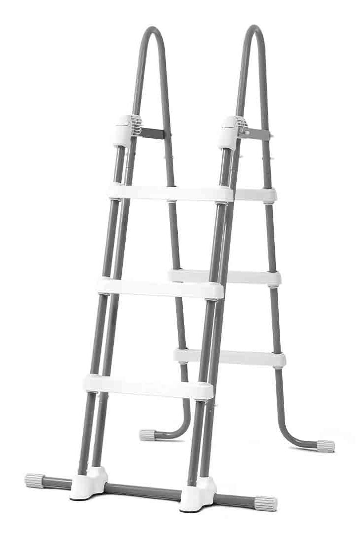 Escalera De Seguridad Intex 91-107cm Peldaños Desmontables Plata