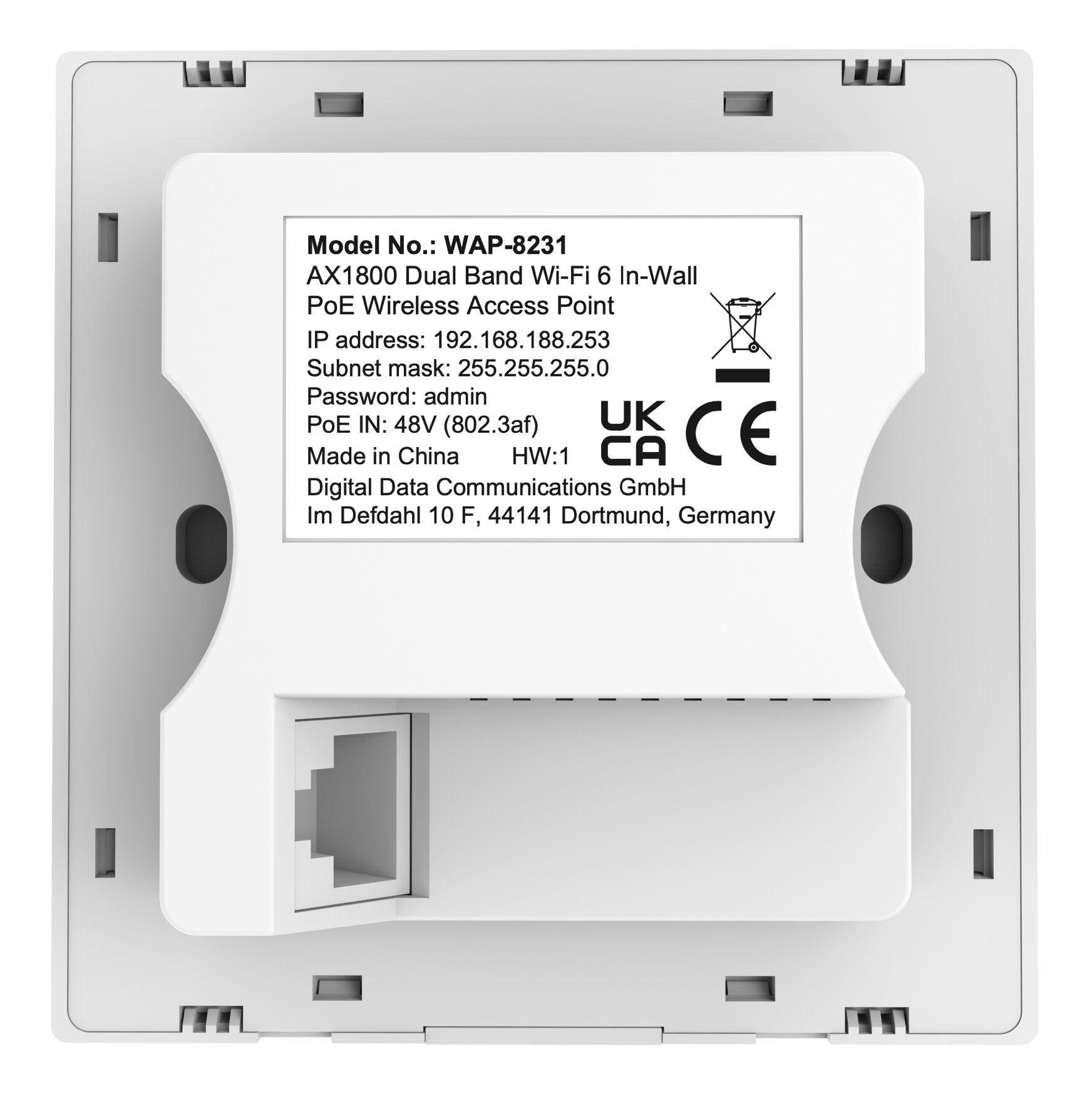 EAN 4015867235690 - LevelOne WAP-8231 punto de acceso inalámbrico 1800 Mbit/s Blanco Energía sobre Ethernet (PoE) imagen 5