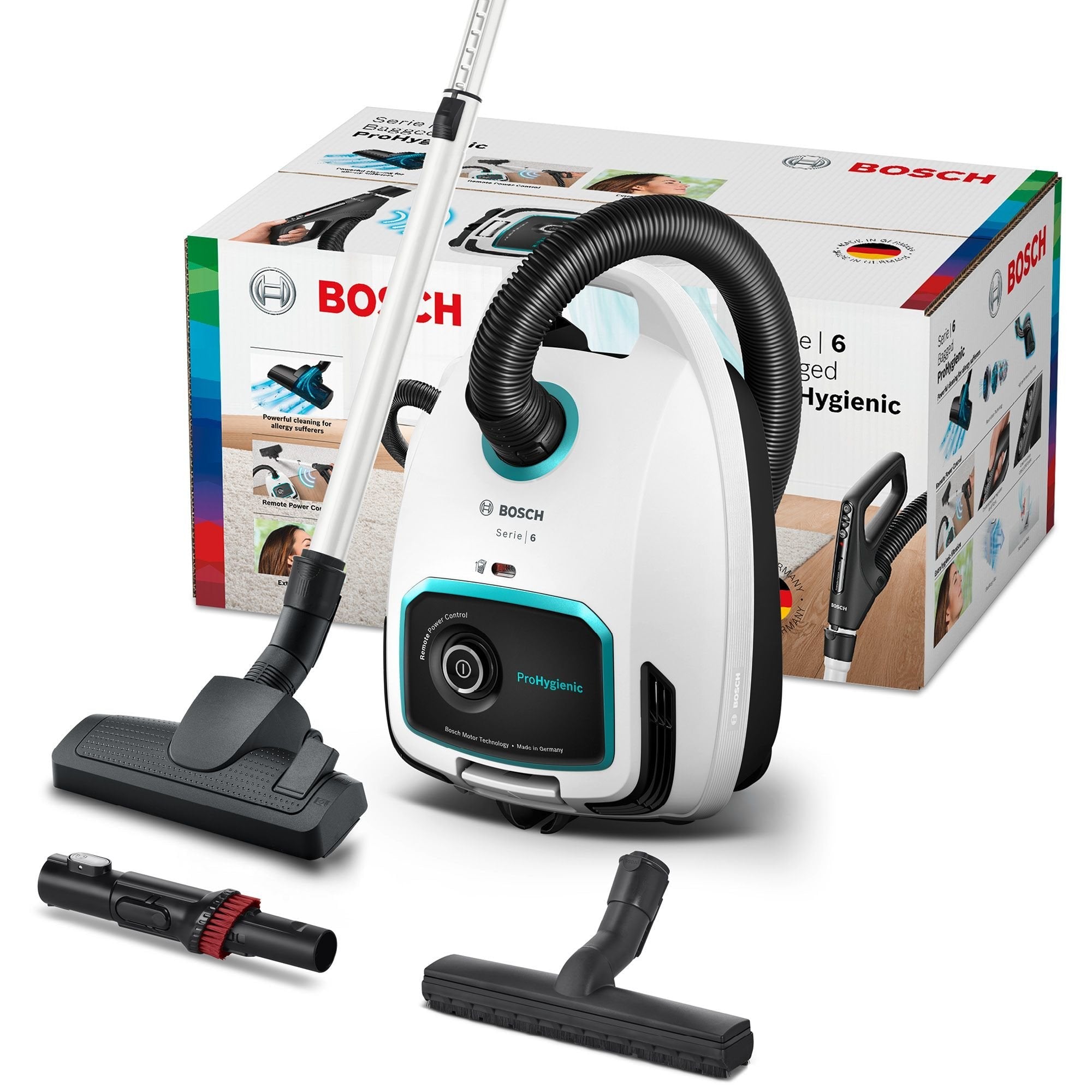 Aspiradora Bosch Serie 6 Bgl6hyg1 Cilíndrica Secar 600 W Bolsa Para El Polvo