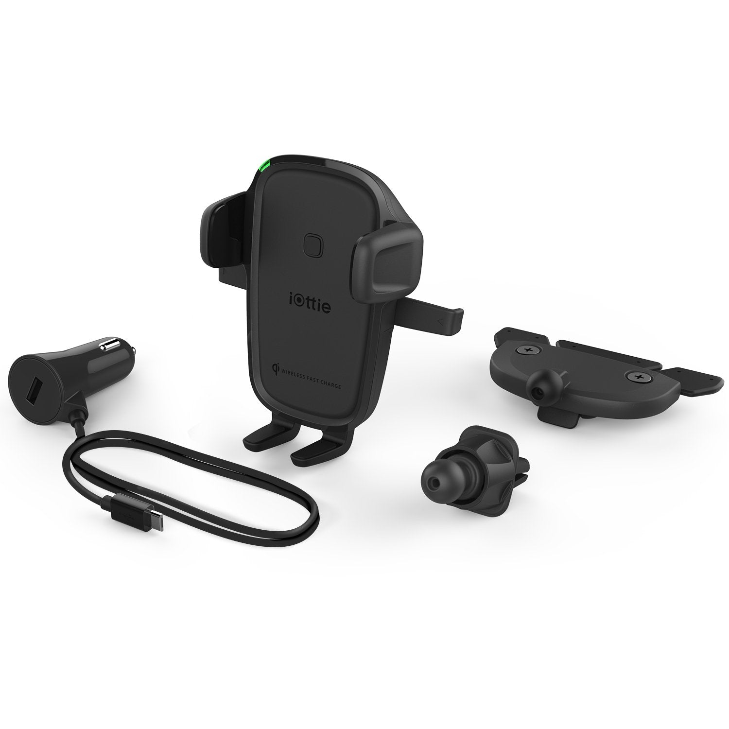 Cargador Iottie Easy One Touch 2 Smartphone Negro Usb Inalámbrico Carga Rápida Auto