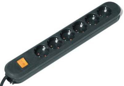 Bachmann Smart 6x Regleta De Enchufes 1x Cable De Alimentación Del Interruptor 3m (381.151k) Negro